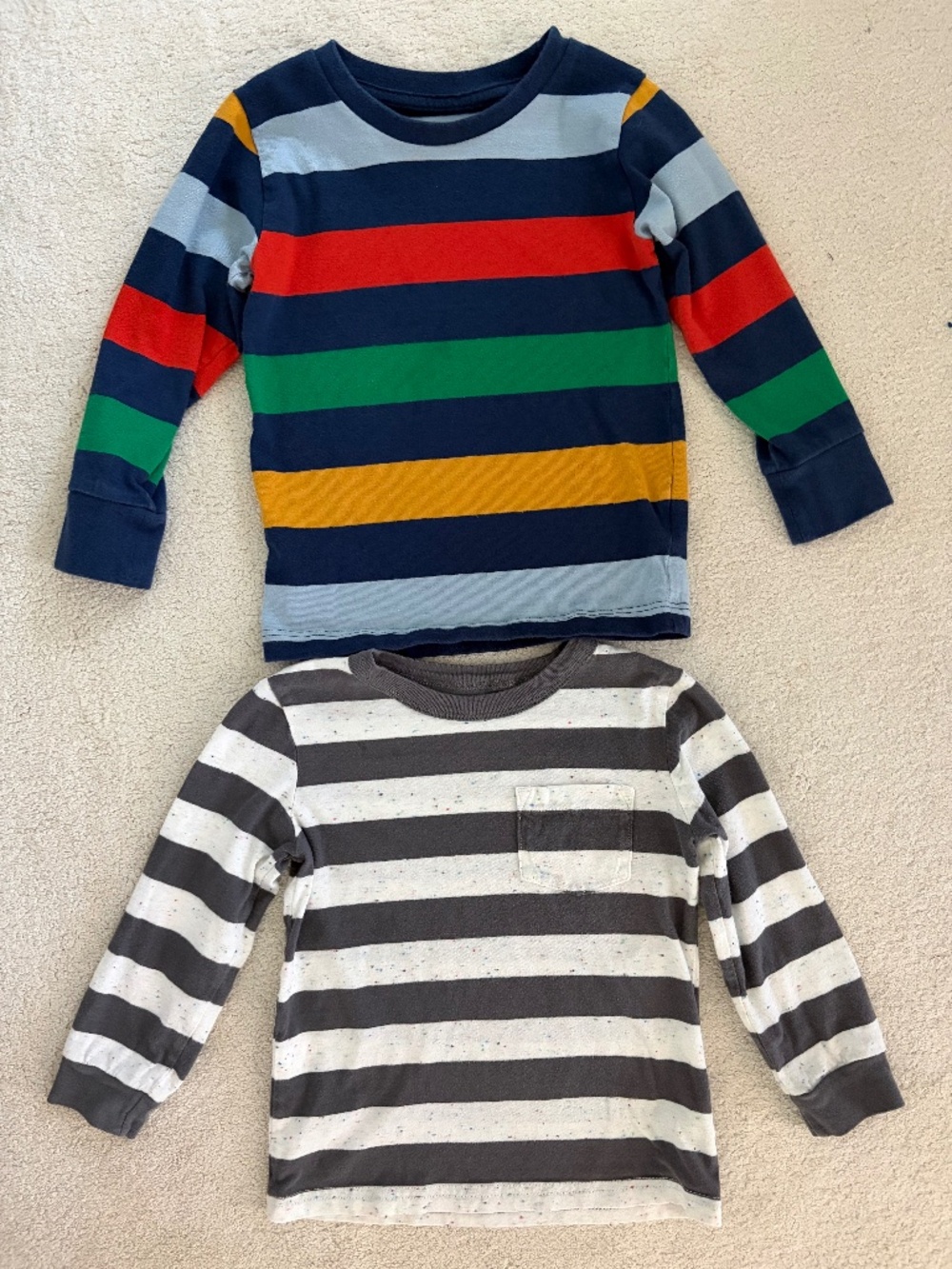 Two 3T boys striped cotton tees NEXT and Carters